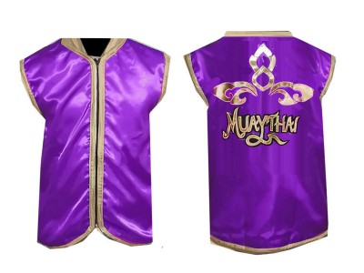 Personalised Boxing Cornerman Jacket : KNCMJ-121-Purple