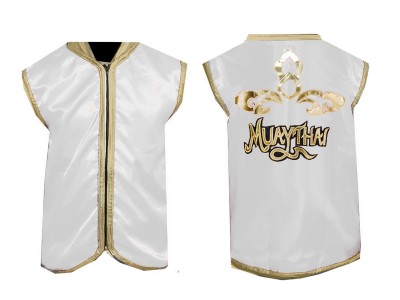 Personalised Boxing Cornerman Jacket : KNCMJ-121-White