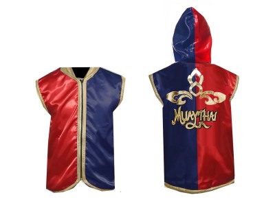 Personalised Muay Thai Jackets : KNHOD-121-Red-Navy