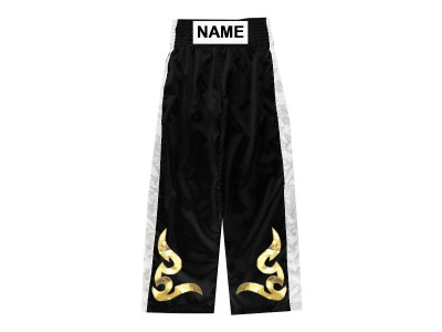 Custom design Kickboxing Pants : KNPANTS-002-Black
