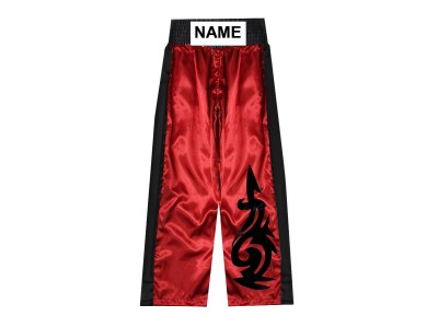 Custom design Kick Boxing Pants : KNPANTS-003-Red