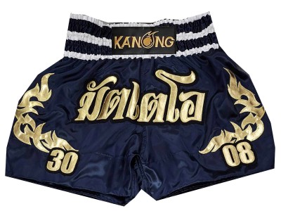 Customisable Muay Thai Shorts : KNSCUST-1265-Navy