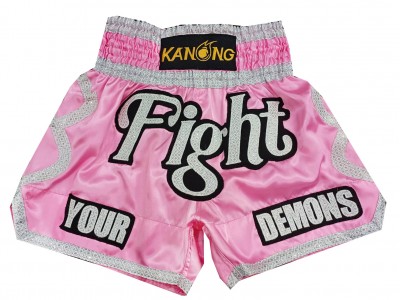 Customisable Muay Thai Shorts : KNSCUST-1272-Pink