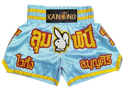 Customisable Muay Thai Shorts : KNSCUST-1273-LightBlue
