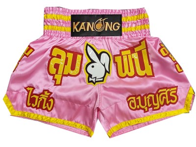 Customisable Muay Thai Shorts : KNSCUST-1273-Pink