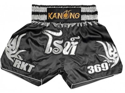 Custom Muay Thai Shorts : KNSCUST-1275-Black