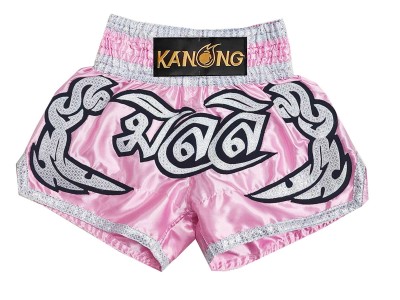 Custom Muay Thai Shorts with name : KNSCUST-1294-Pink