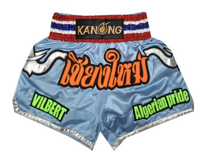 Custom Muay Thai Shorts : KNSCUST-1295-LightBlue