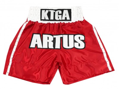 Kanong Custom Boxing Shorts : KNBXCUST-2042-Red