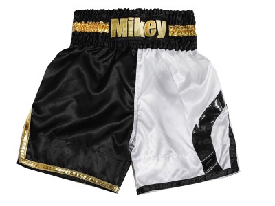 Kanong Custom Boxing Shorts : KNBXCUST-2049-Black-White
