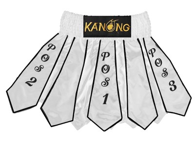Custom Gladiator Muay Thai Shorts : KNSCUST-1170-White
