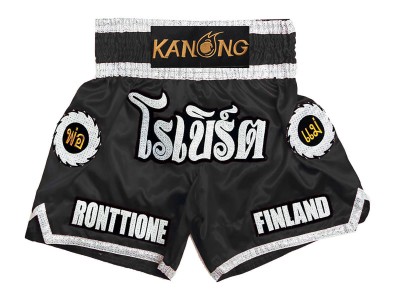 Custom Muay Thai Shorts : KNSCUST-1242-Black