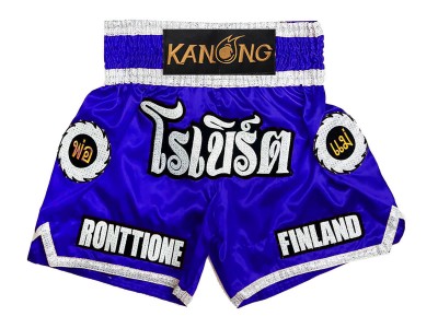 Custom Muay Thai Shorts : KNSCUST-1242-Blue