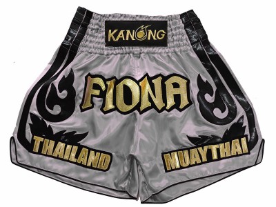 Custom Muay Thai Shorts : KNSCUST-1246-Grey