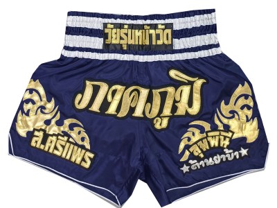 Customized Muay Thai Shorts : KNSCUST-1249-Navy