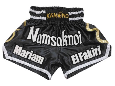 Custom Muay Thai Shorts : KNSCUST-1250-Black