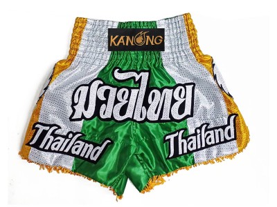 Customized Muay Thai Shorts : KNSCUST-1252-Green