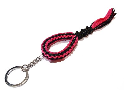 Kanong Muay Thai Keyring - Mongkon : Black/Pink