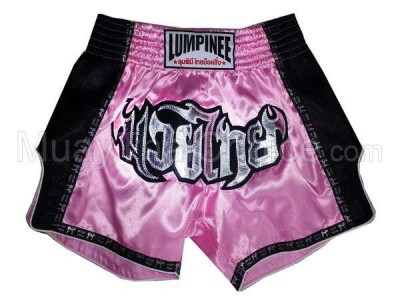 Lumpinee Woman Retro Muay Thai Pink Shorts : LUMRTO-003 Pink-W