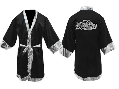 Personalised Muay Thai Robe : KNFIR-125-Black