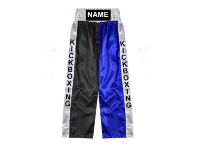 Personalized Kickboxing Pants : KNPANTS-001-Black-Blue