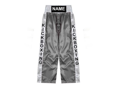 Personalized Kick Boxing Pants : KNPANTS-001-Silver
