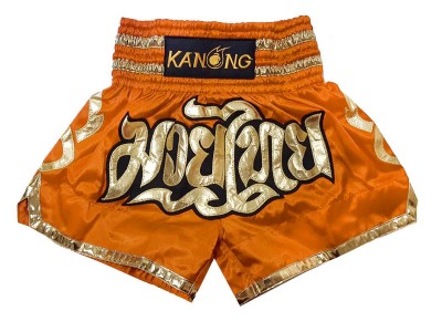 Kanong Muay Thai Shorts for Kids : KNS-121-Orange-K