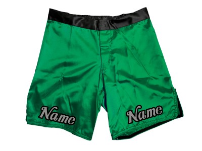 Custom MMA shorts add name or logo : Green