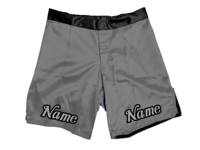 Custom MMA shorts add name or logo : Grey