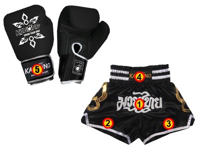 Boxing set -  Boxing gloves and Muay Thai Shorts with name