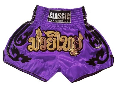 Classic Kick Boxing Shorts : CLS-016-Purple