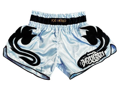 Kanong Low waist Muay Thai Shorts : KNSRTO-209-LightBlue