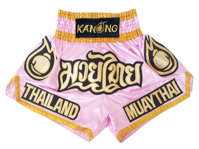 Kanong Punch Flame Muay Thai Pink Shorts : KNS-118-Pink-K