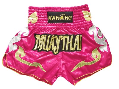 Kanong Muay Thai  Boxing Shorts : KNS-126-DarkPink