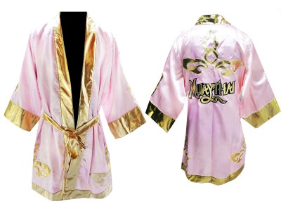 Personalised Pink Boxing Robe : Pink Lai Thai